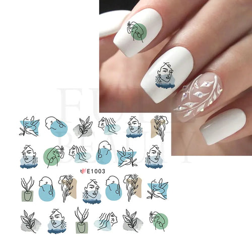 3D Nail Stickers Glitter Christmas Snowflakes Winter Snow